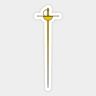 Golden Cup Rapier Sword Sticker